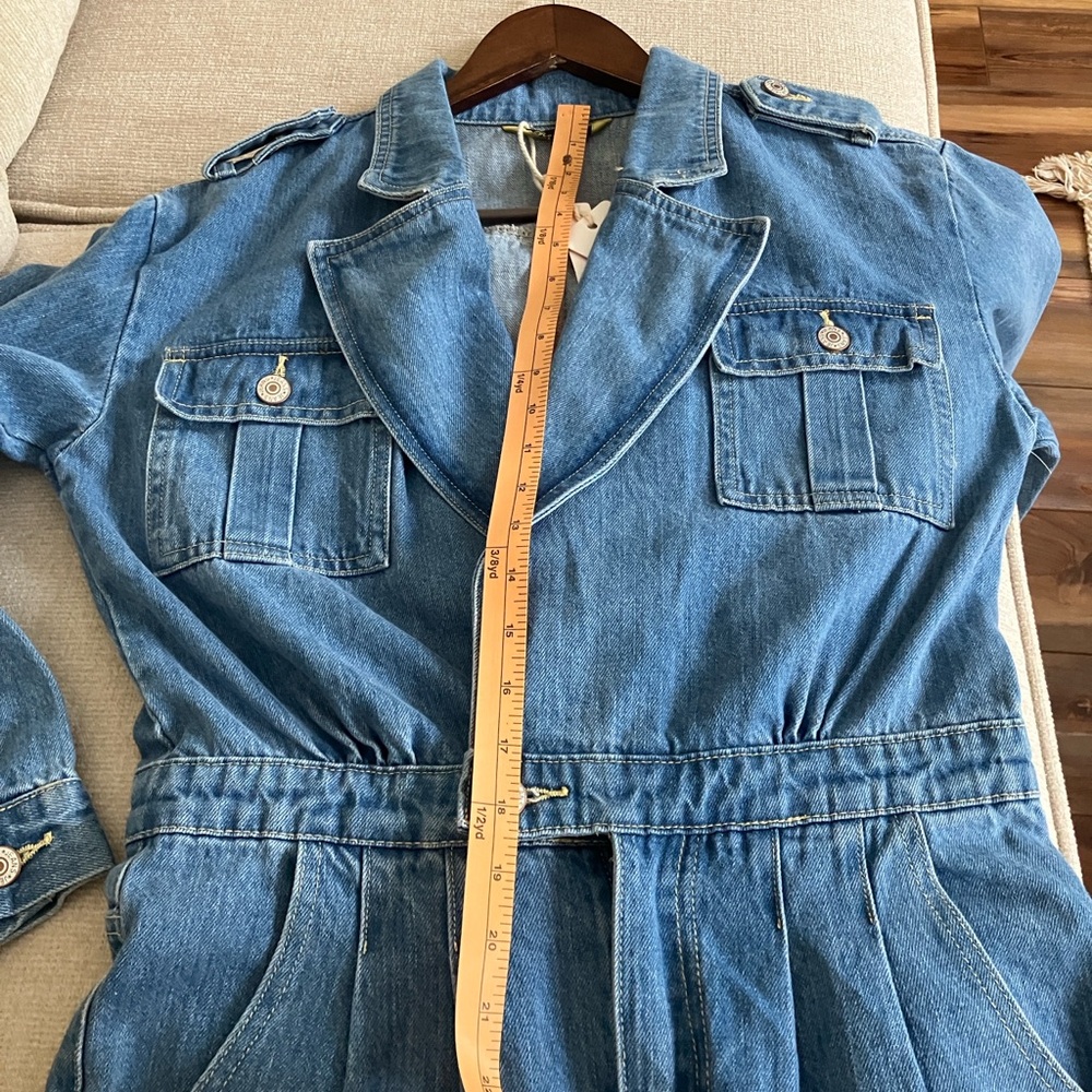Blue Denim Jumpsuit - Picture 4 of 7